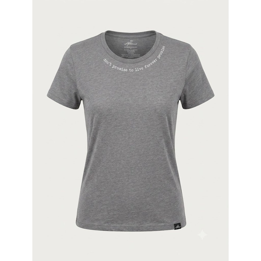 Atticus Poetry Grey Graphic Tee Short Sleeve Quote T-Shirt JT24946 Womens Medium